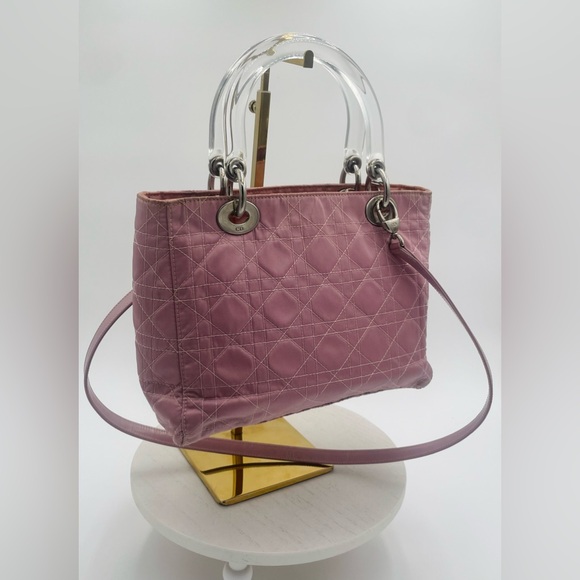 Lady Dior Pink Cannage bag w/ shoulder strap and COA - Picture 3 of 17